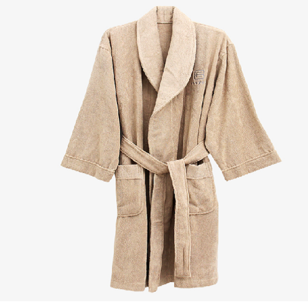 COTTON BATH ROBE BEIGE