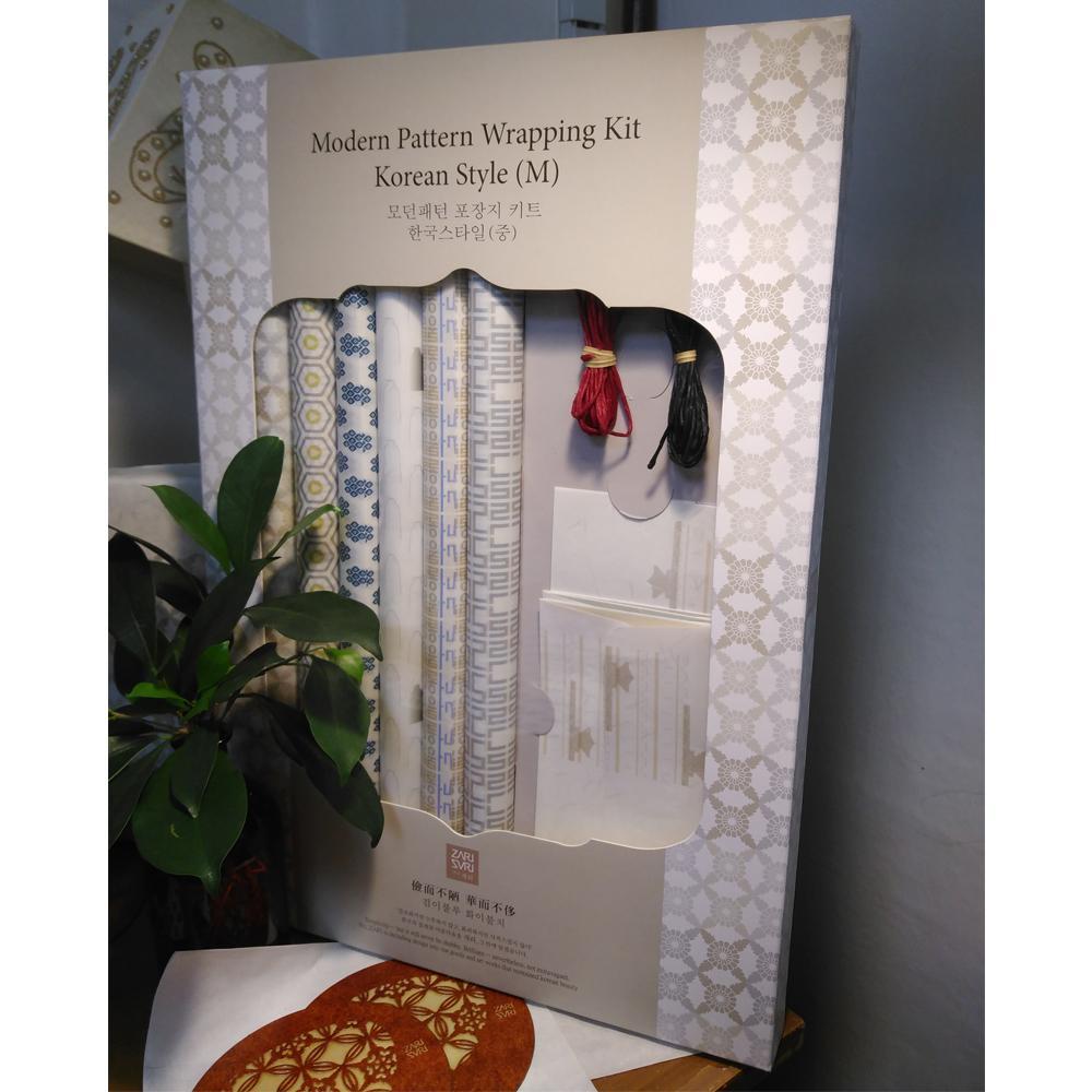 Modern pattern wrapping paper kit- M