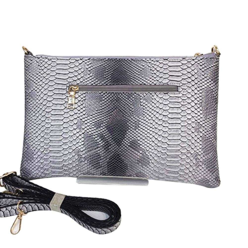 Python Skin Spangle Clutch