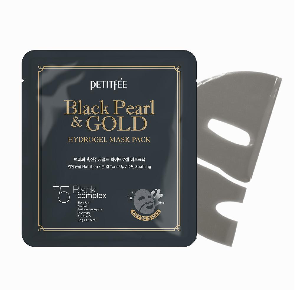 PETITFEE Black Pearl & GOLD Hydrogel Mask Pack