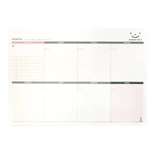 [Plan D] Weekly Desk Note Pad Wide & Smart Weekly Planner