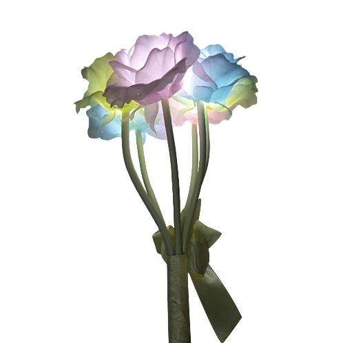 DAEWANG KING Solar Panel LED Flower Rose Set of 10 Light Lamp