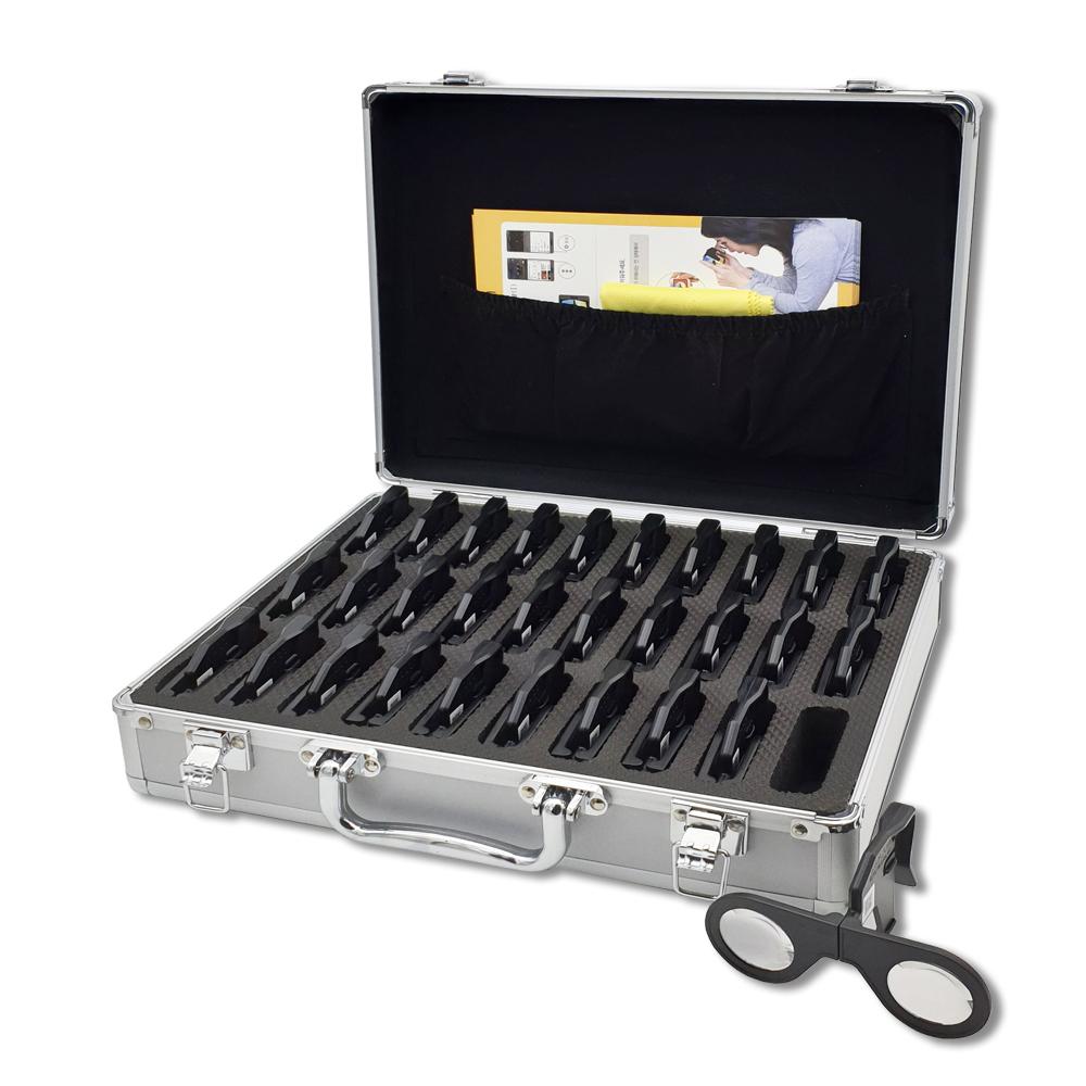 Anybig VR-300E – 30 Portable Handheld VR viewer in a Aluminum Briefcase- 3D/VR Educational Pack for