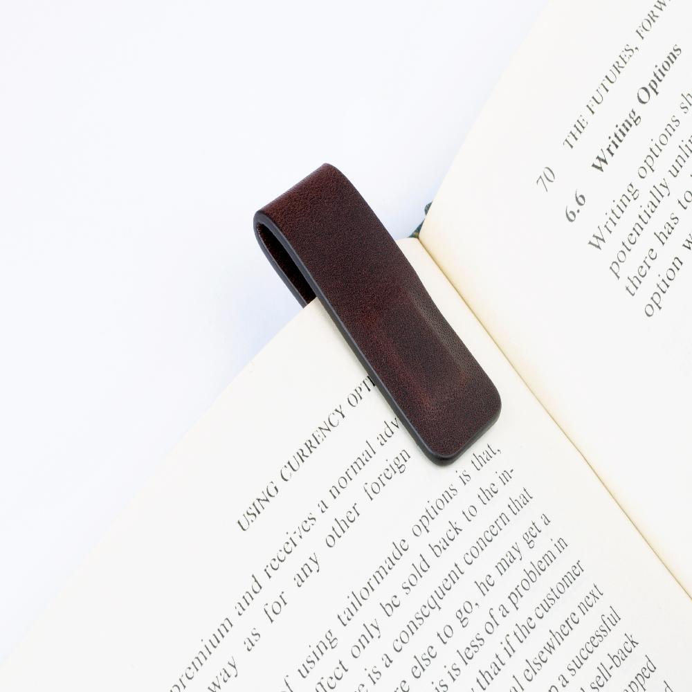 Strong Folding Magnetic Bookmark, North America Genuine Leather, Folding Clips, Simple But Beautiful