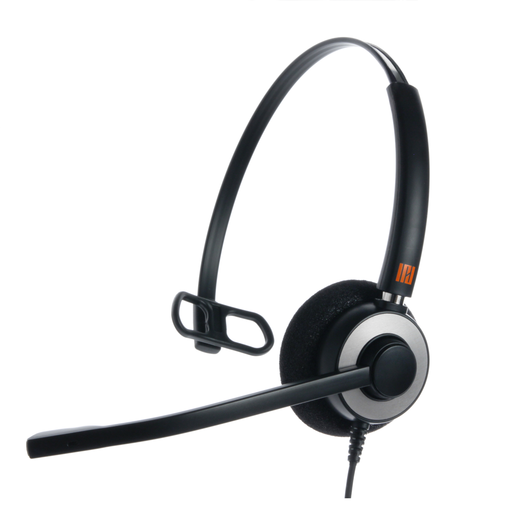 IPD IPH-160 Professional Monaural Noise cancelling Call center/Office Headset with U10 bottom cable