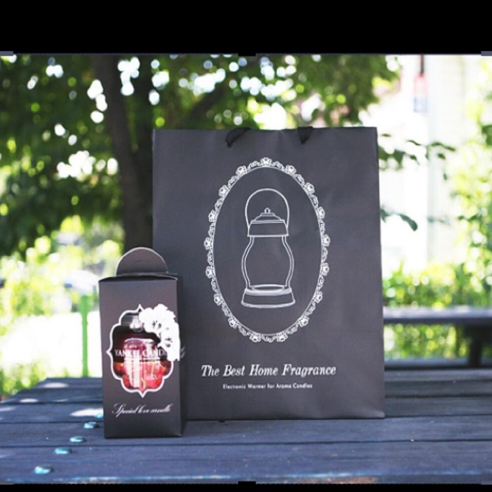 Aroma Candle Candle Lantern Lamp Candle Stand Candle Warmer (Scroll)/Black Touch