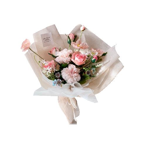 Artificial Poppy Bouquet  (Peach Pink)