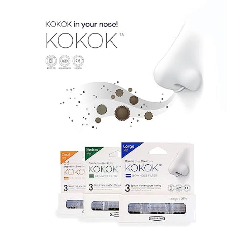 KOKOK 3-Ply Nose Filter Reusable Breathable Nasal Plugs Air Filteration for Dust, Pollution, Block C