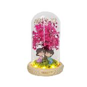 LED Couple Blossom Glass Dome Mood Light Pure Love
