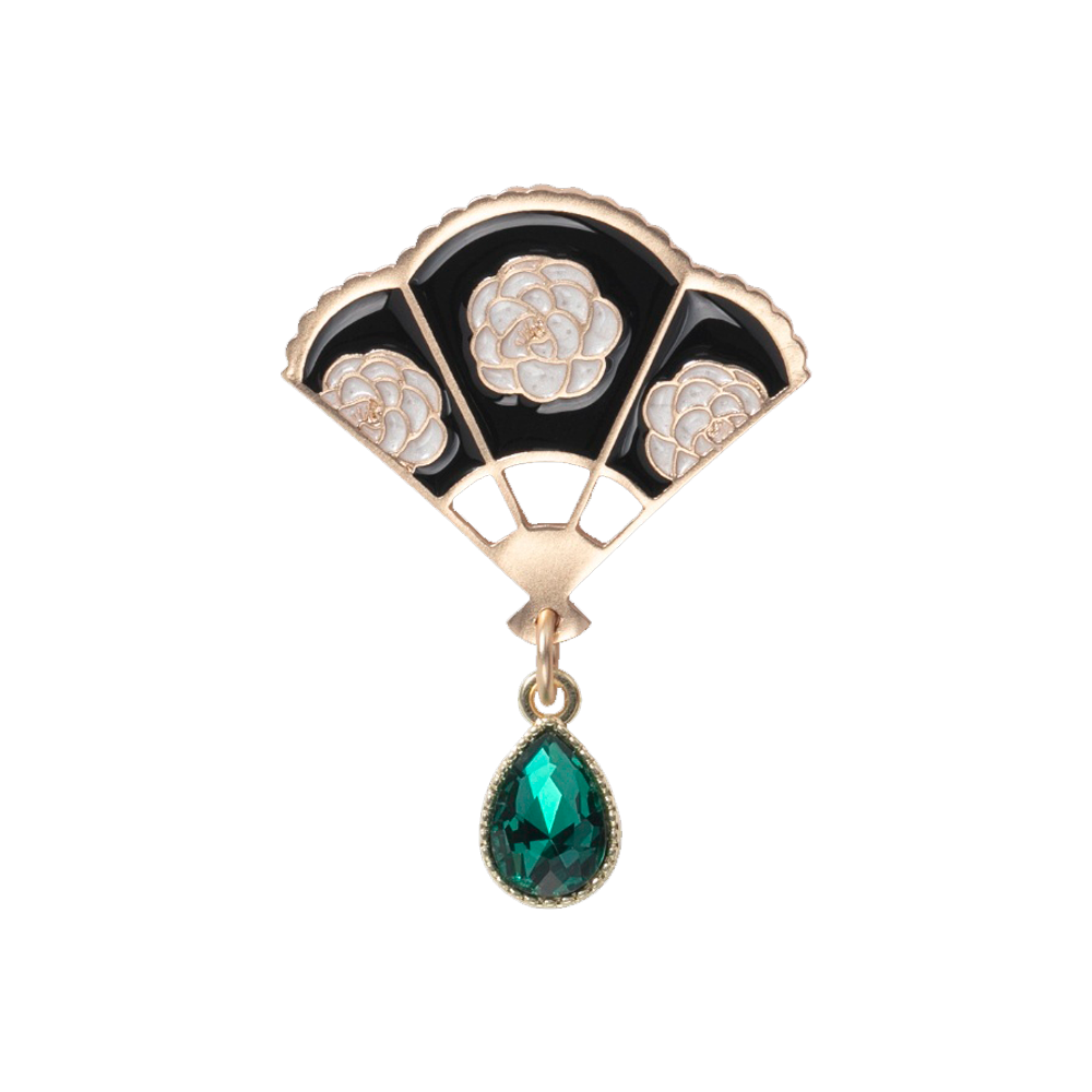 Kimsmi Camelia Fan Brooch