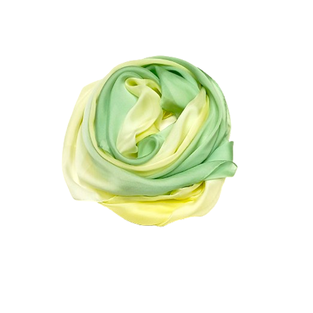 Ombre   lightgreen   silk   scarf