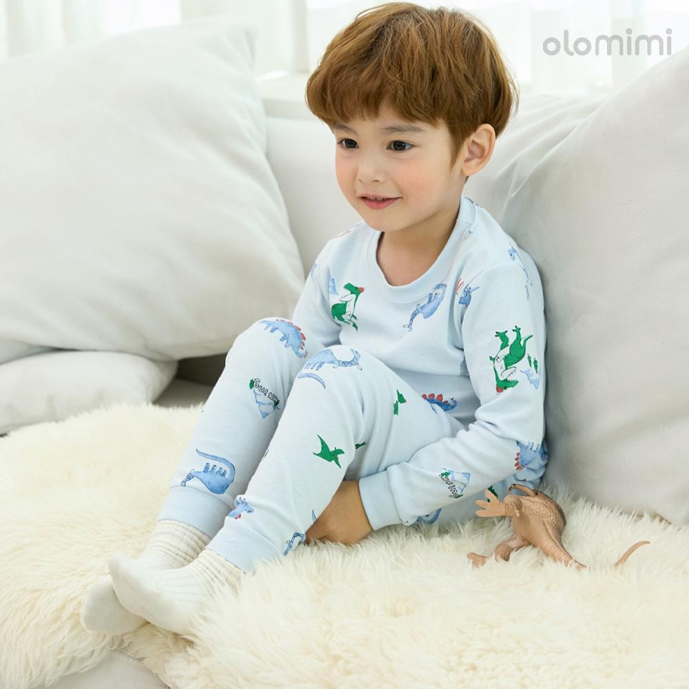 kids wear 30S 3/4 length modal <Hiking Dino>