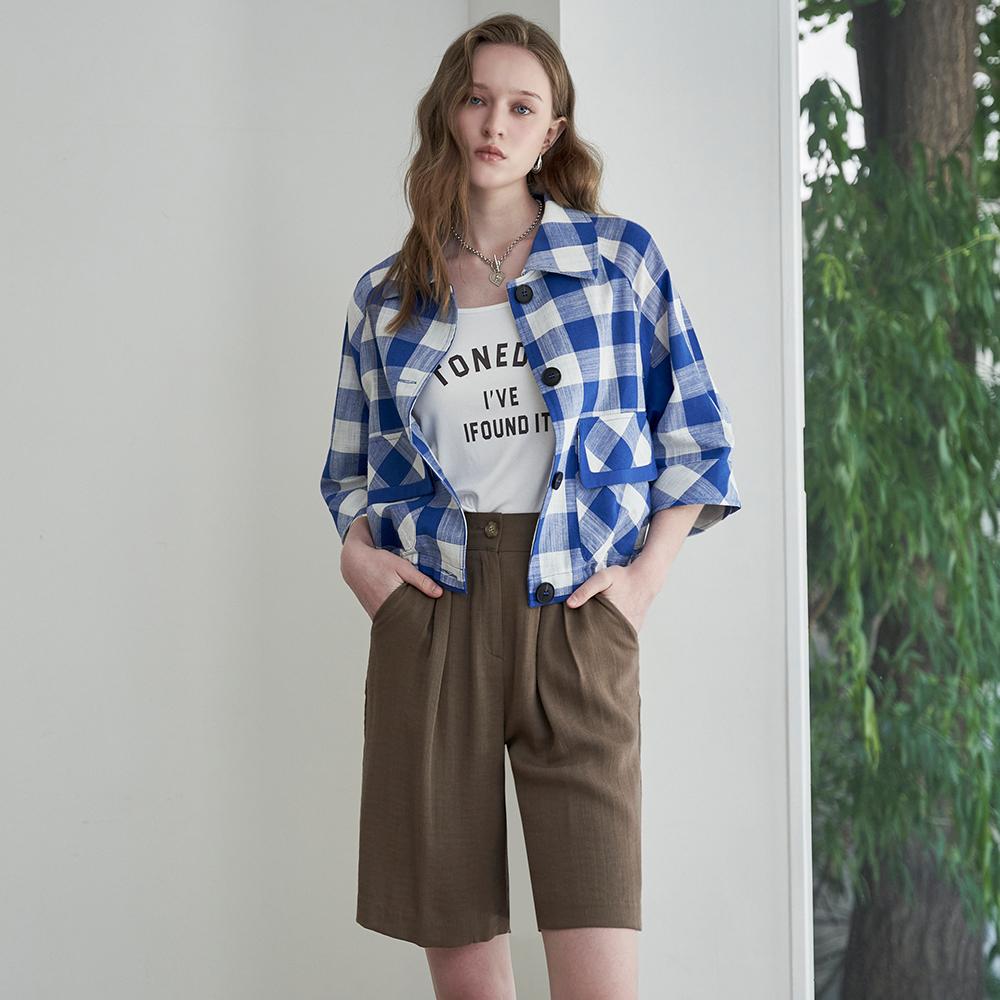 Patch Check Half-Sleeve Jacket